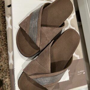 Brunello Cucinelli Women Shoes Beige Leather Sandals Sz. 41 or US 10